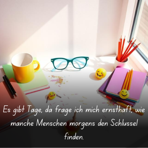 Es gibt Tage, da frage ich mich ernsthaft, wie manche Menschen morgens den Schlüssel finden