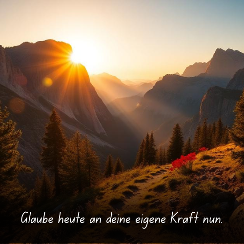 Glaube heute an deine eigene Kraft nun