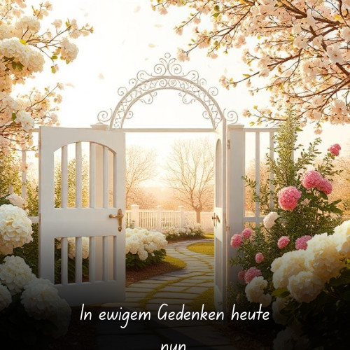 In ewigem Gedenken heute nun
