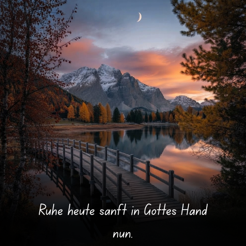 Ruhe heute sanft in Gottes Hand nun