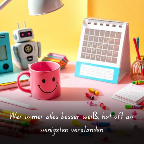Wer immer alles besser weiß, hat oft am wenigsten verstanden