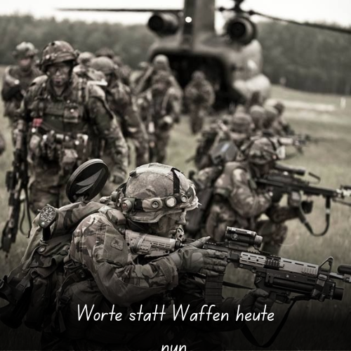 Worte statt Waffen heute nun