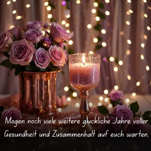 Mögen noch viele weitere glückliche Jahre voller Gesundheit und Zusammenhalt auf euch warten.