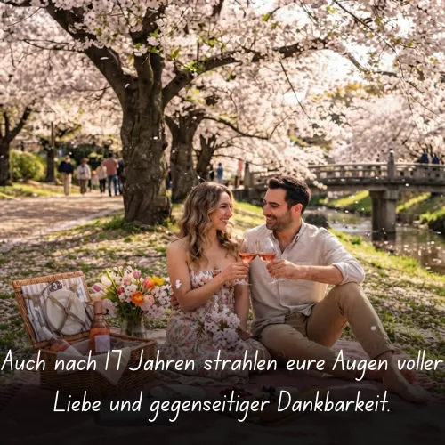 Auch nach 17 Jahren strahlen eure Augen voller Liebe und gegenseitiger Dankbarkeit