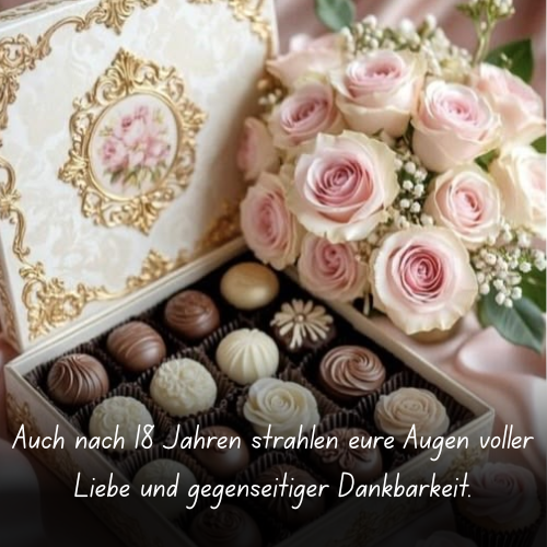 Auch nach 18 Jahren strahlen eure Augen voller Liebe und gegenseitiger Dankbarkeit