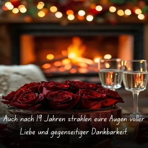 Auch nach 19 Jahren strahlen eure Augen voller Liebe und gegenseitiger Dankbarkeit