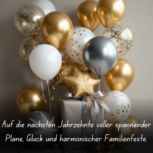 Auf die nächsten Jahrzehnte voller spannender Pläne, Glück und harmonischer Familienfeste