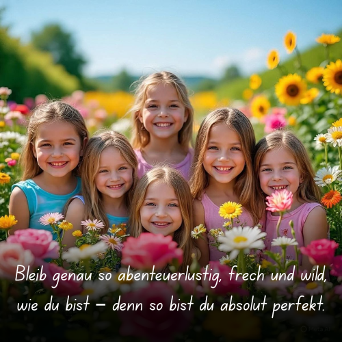 Bleib genau so abenteuerlustig, frech und wild, wie du bist – denn so bist du absolut perfekt