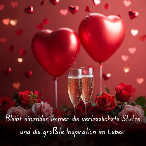 Bleibt einander immer die verlässlichste Stütze und die größte Inspiration im Leben