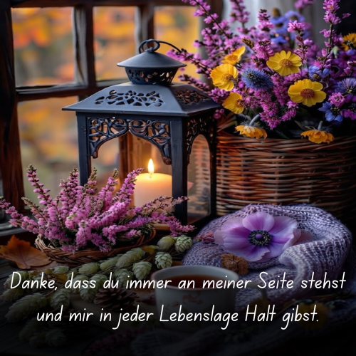 Danke, dass du immer an meiner Seite stehst und mir in jeder Lebenslage Halt gibst
