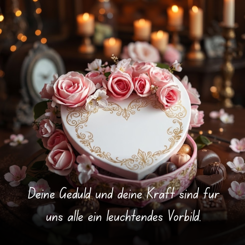 Deine Geduld und deine Kraft sind für uns alle ein leuchtendes Vorbild