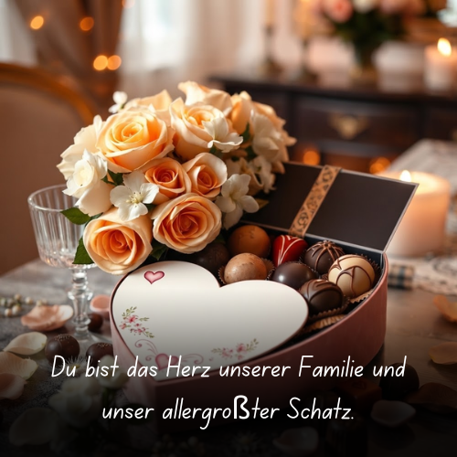 Du bist das Herz unserer Familie und unser allergrößter Schatz