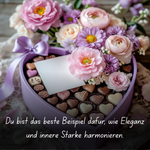 Du bist das beste Beispiel dafür, wie Eleganz und innere Stärke harmonieren