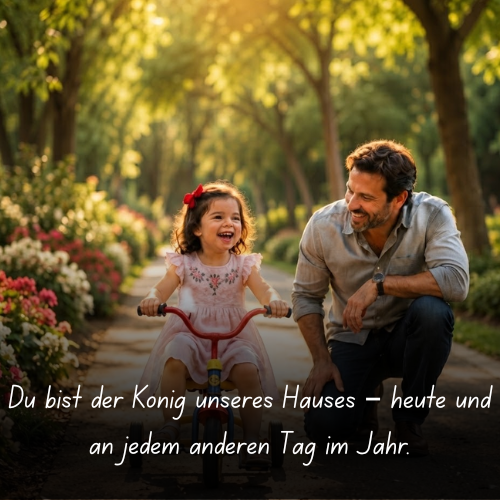 Du bist der König unseres Hauses – heute und an jedem anderen Tag im Jahr