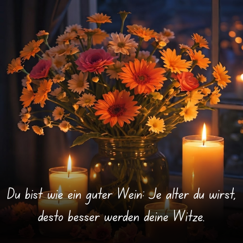 Du bist wie ein guter Wein_ Je älter du wirst, desto besser werden deine Witze