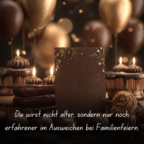 Du wirst nicht älter, sondern nur noch erfahrener im Ausweichen bei Familienfeiern