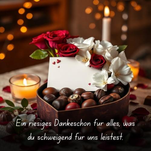 Ein riesiges Dankeschön für alles, was du schweigend für uns leistest
