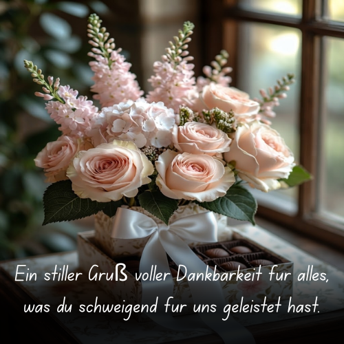 Ein stiller Gruß voller Dankbarkeit für alles, was du schweigend für uns geleistet hast