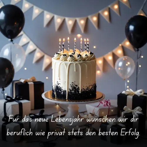 Für das neue Lebensjahr wünschen wir dir beruflich wie privat stets den besten Erfolg