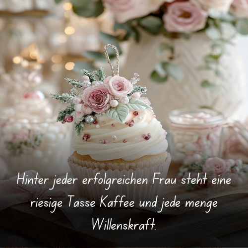 Hinter jeder erfolgreichen Frau steht eine riesige Tasse Kaffee und jede menge Willenskraft
