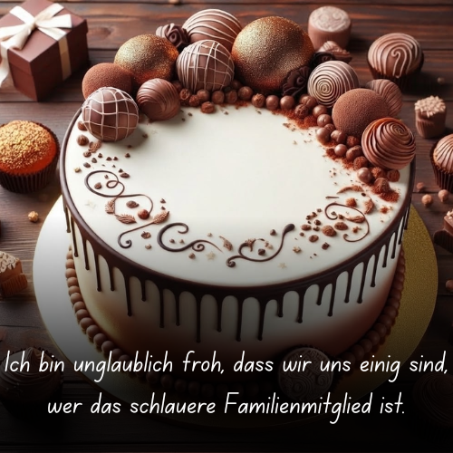 Ich bin unglaublich froh, dass wir uns einig sind, wer das schlauere Familienmitglied ist