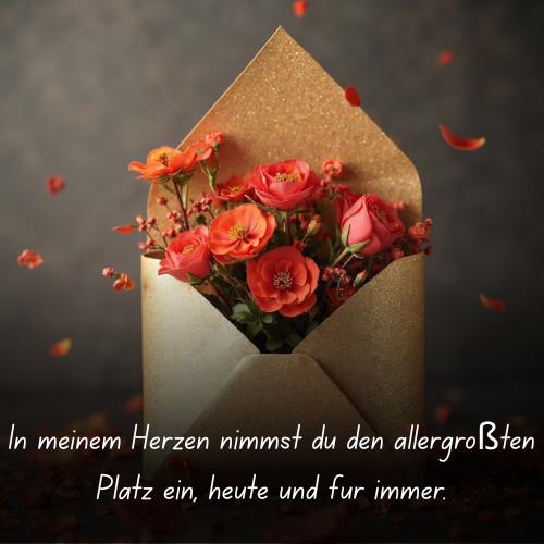 In meinem Herzen nimmst du den allergrößten Platz ein, heute und für immer