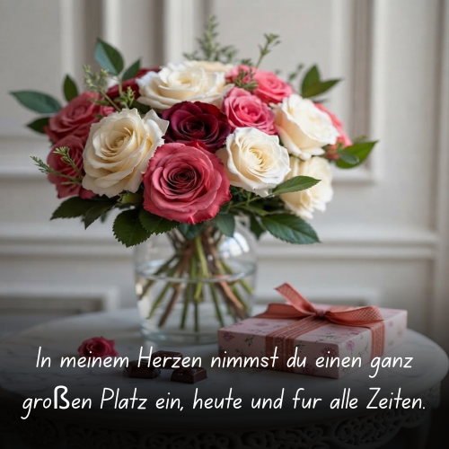 In meinem Herzen nimmst du einen ganz großen Platz ein, heute und für alle Zeiten