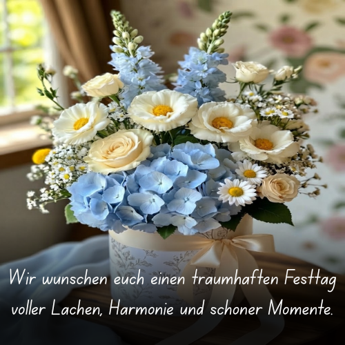 Wir wünschen euch einen traumhaften Festtag voller Lachen, Harmonie und schöner Momente