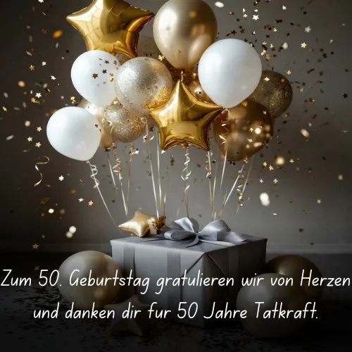 Zum 50. Geburtstag gratulieren wir von Herzen und danken dir für 50 Jahre Tatkraft