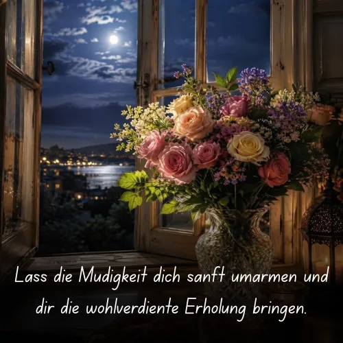 Let tiredness gently embrace you and bring you the well-deserved rest.
