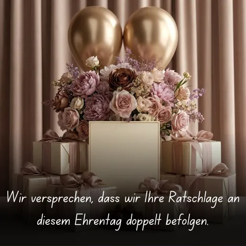 We promise to follow your advice twice as hard on this special day.